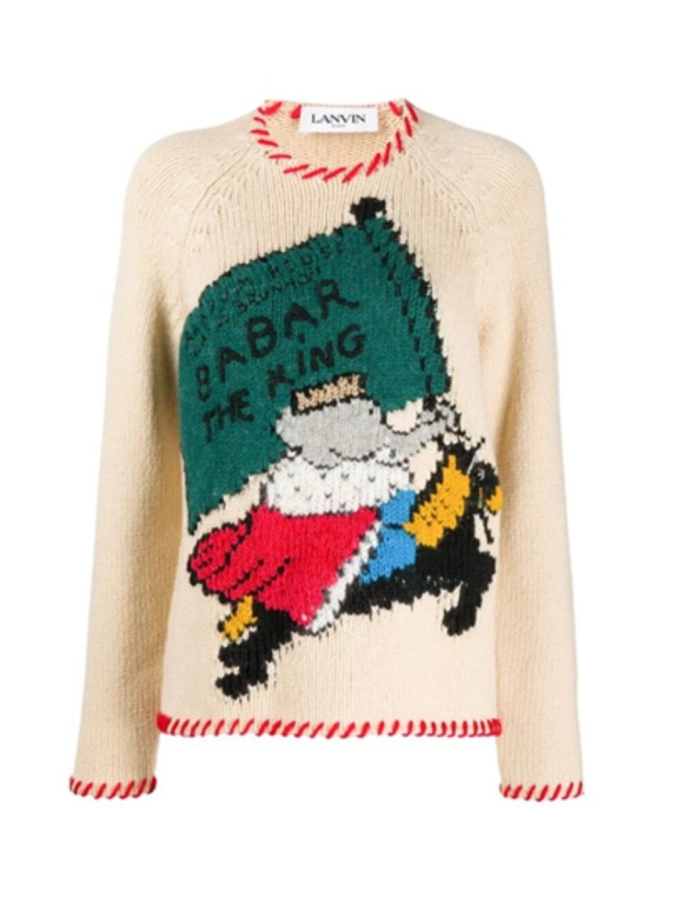 ISO In Search Of Lanvin Babar the King Intarsia Knit Sweater